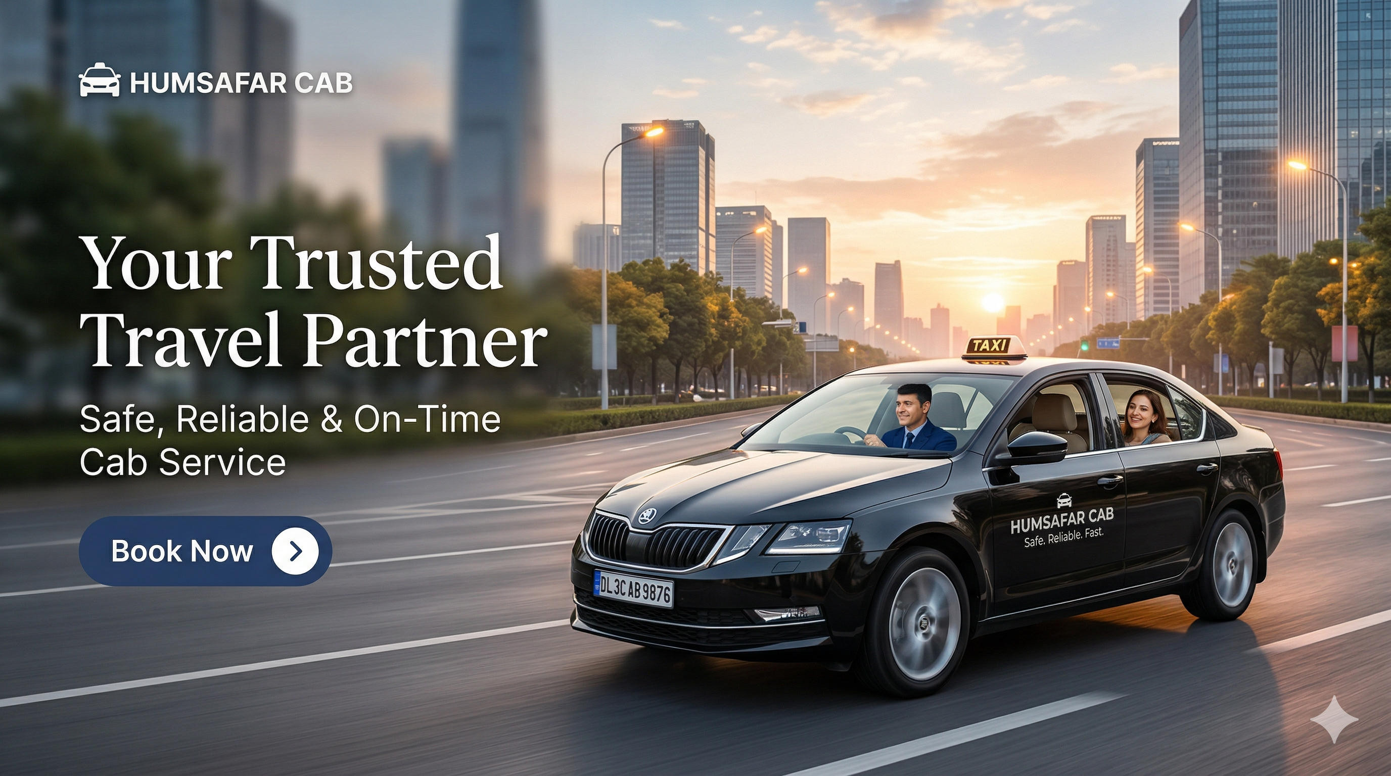 Humsafar Cab reliable taxi service with professional driver providing safe and on-time ride